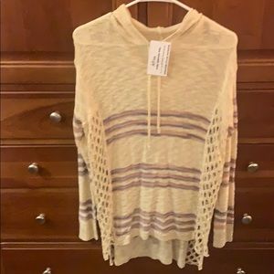 NWT hooded sweater. Two strings